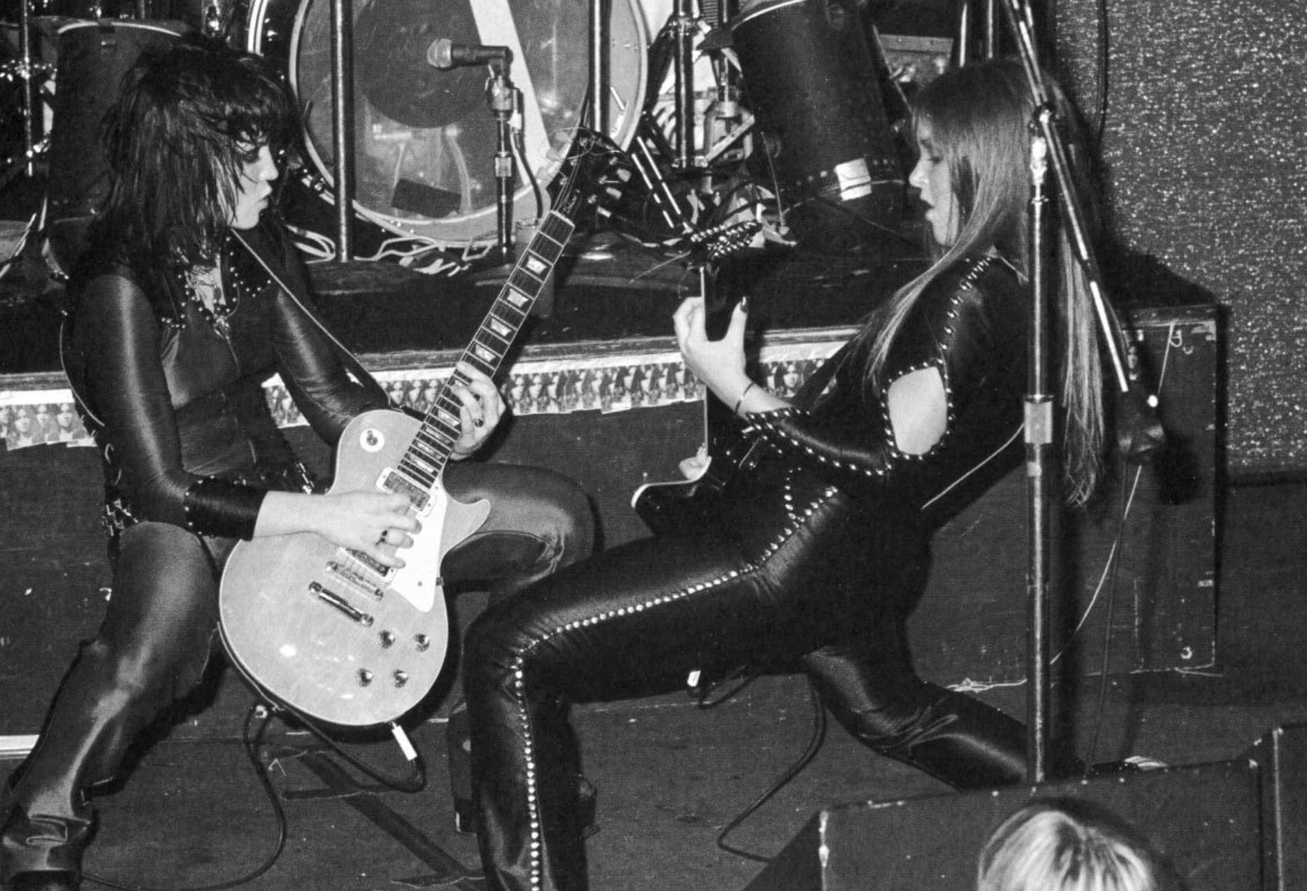 “Joan Jett and Lita Ford at the Whisky a Go Go photographed by Jenny Lens, 1977.”
